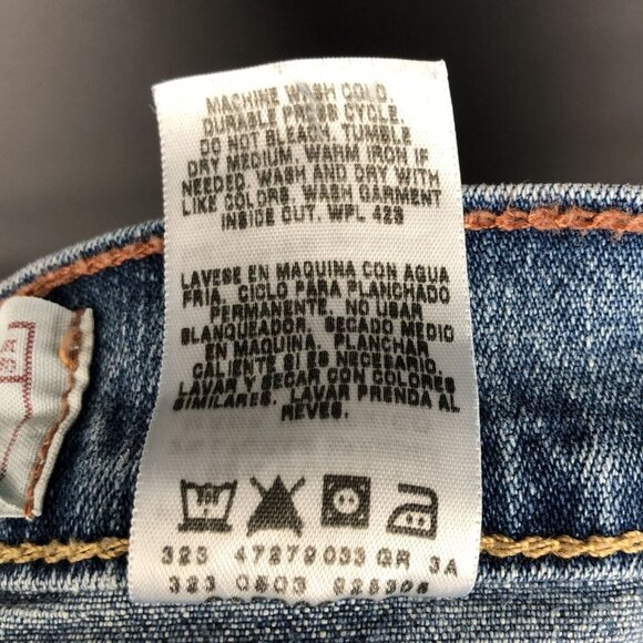 Vintage Levi Strauss Signature Women's Knee Length Denim Skirt 16 Blue 2003 Y2k - Picture 7 of 9